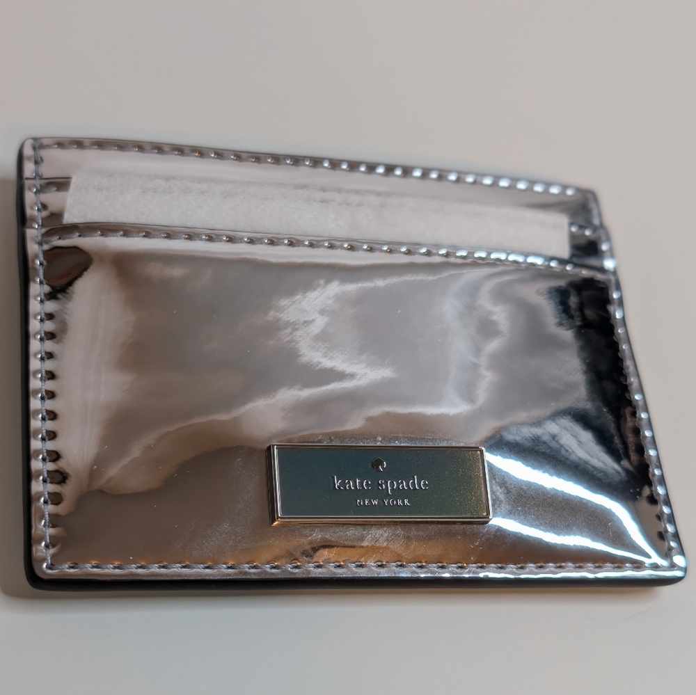 ✨ Kate Spade Mirror Metallic Cardholder – NWT ✨